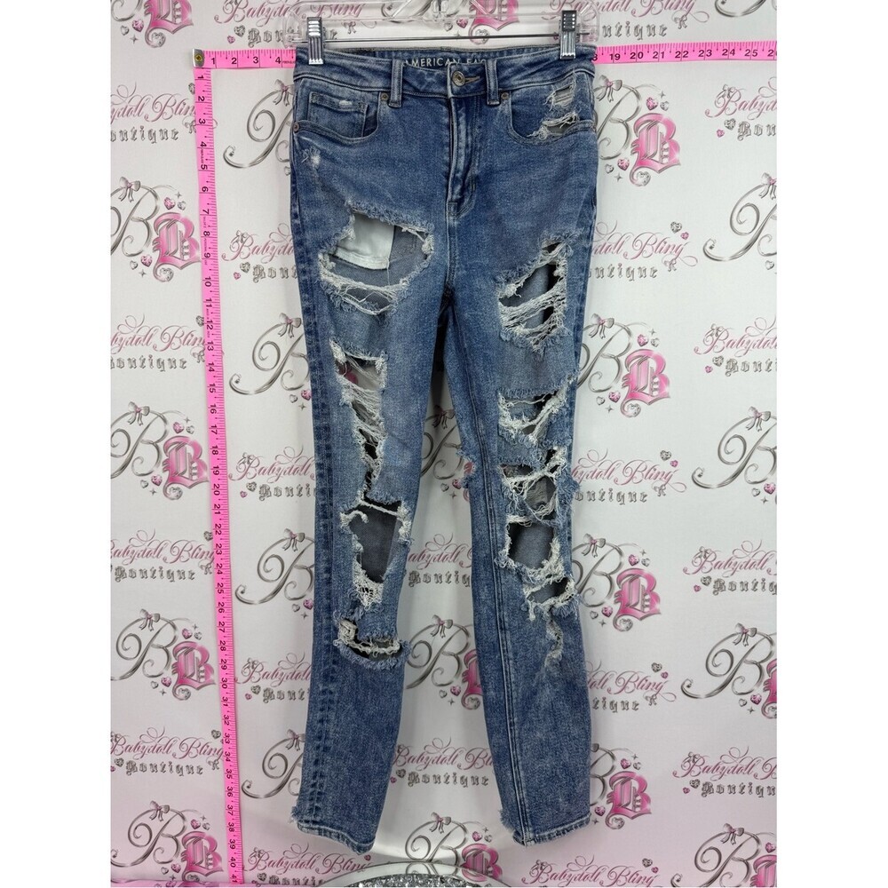 American Eagle Outfitters Ripped Light Blue Skinny Jeans